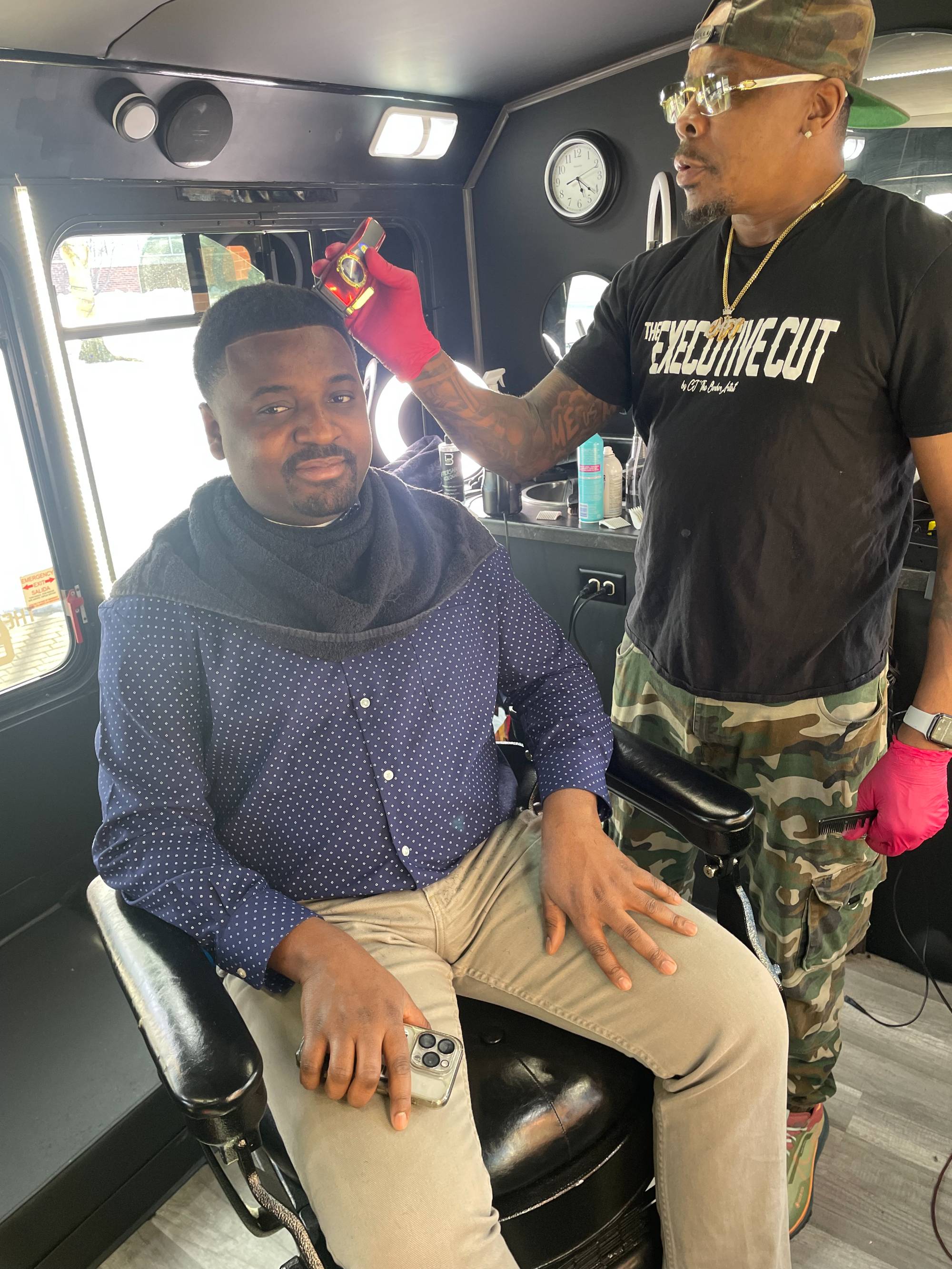 Man getting a haircut